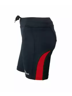 ROGELLI  RUN  EDIA - women's sports shorts, color: Black and red