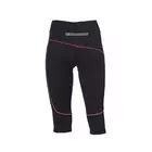 ROGELLI RUN MADILON - women's 3/4 running shorts - color: Black and pink