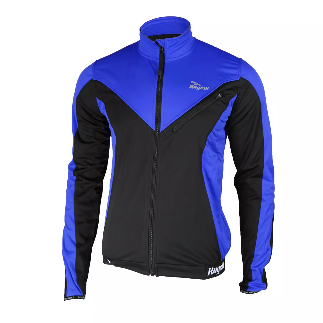 ROGELLI TRAPANI - winter cycling jacket, SOFTSHELL - blue