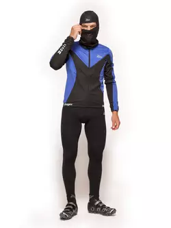 ROGELLI TRAPANI - winter cycling jacket, SOFTSHELL - blue