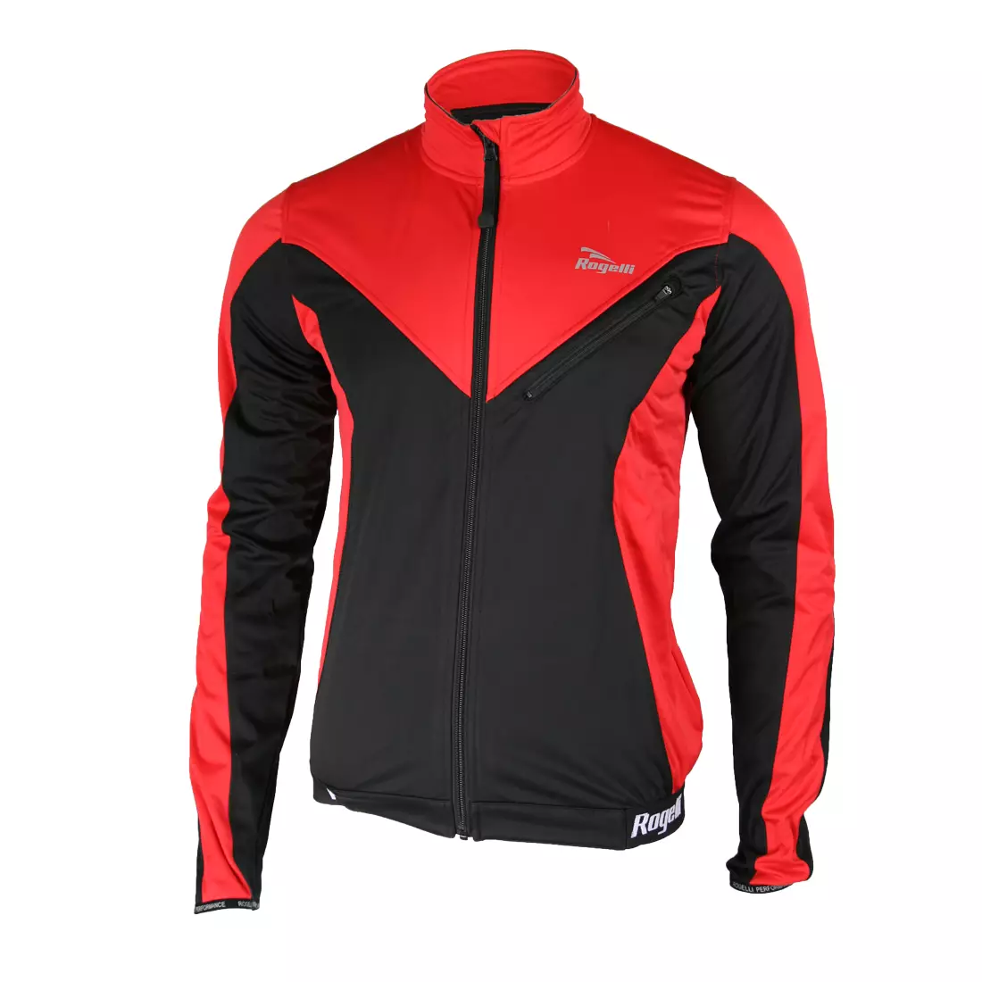 ROGELLI TRAPANI - winter cycling jacket, SOFTSHELL - red
