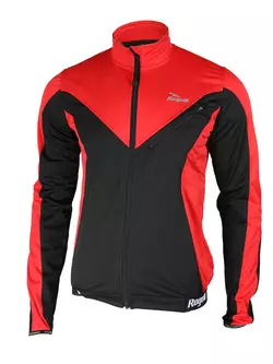 ROGELLI TRAPANI - winter cycling jacket, SOFTSHELL - red
