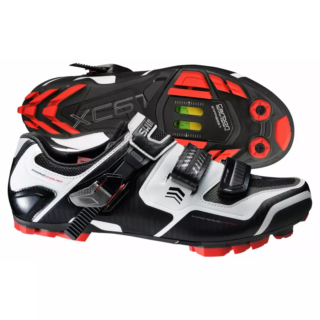 SHIMANO SH-XC61 - MTB cycling shoes, color: white and black