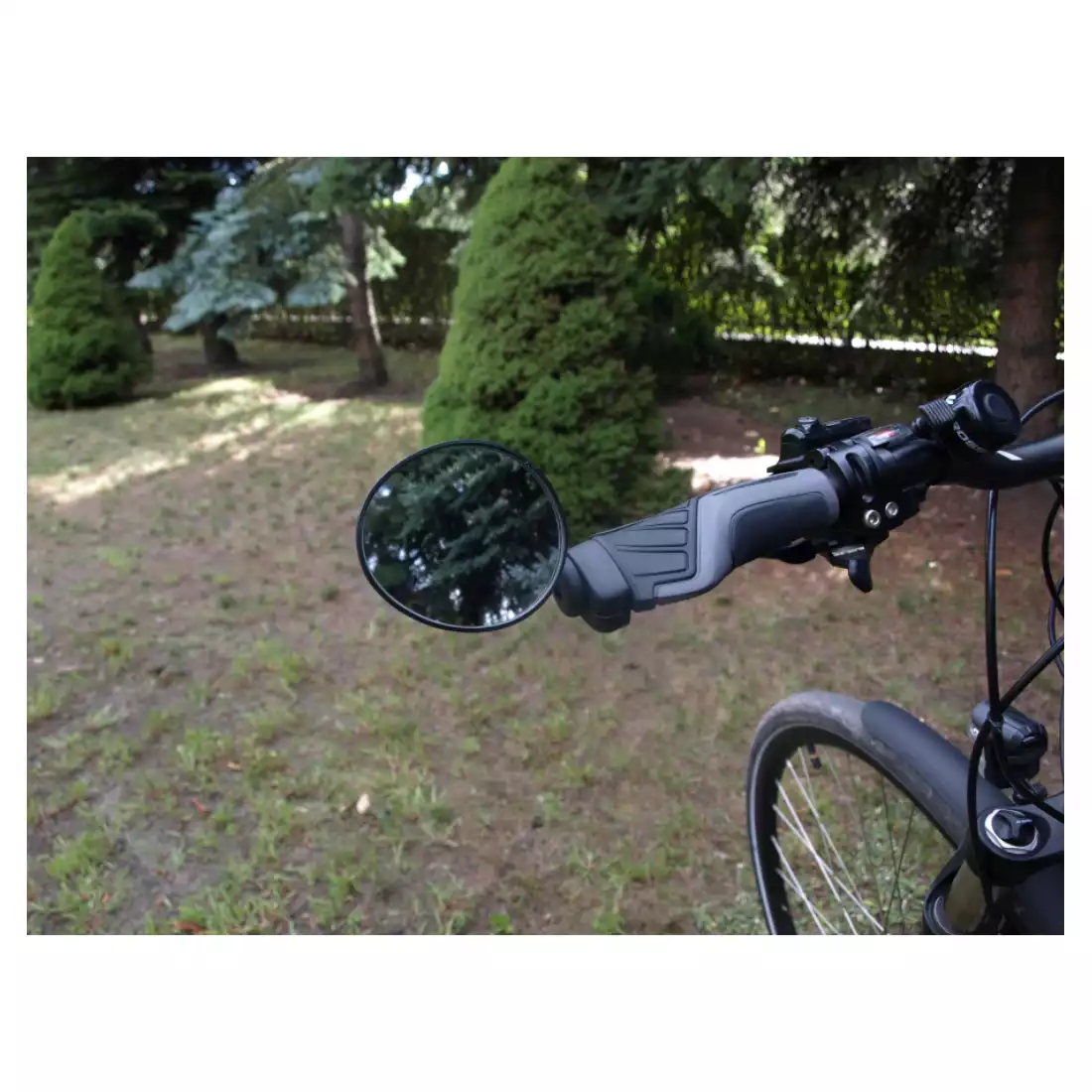 AJS MINI universal recessed bicycle mirror, black