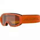 ALPINA JUNIOR PINEY children's ski/snowboard goggles, pumpkin matt