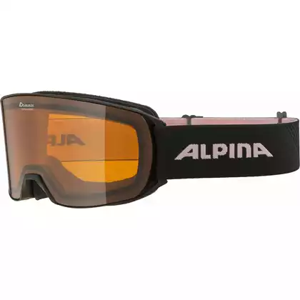 ALPINA NAKISKA ski/snowboard goggles, black-rose matt