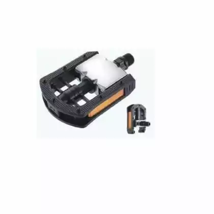Bicycle pedals CITY ALU/PCV folded, black