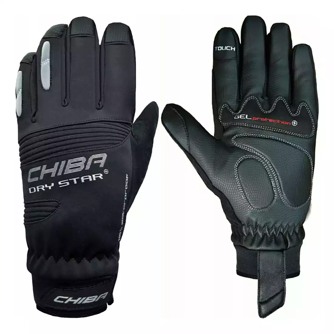 CHIBA DRY STAR PLUS winter cycling gloves, black