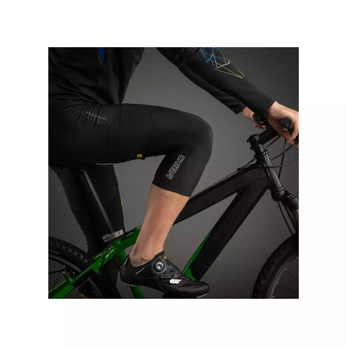 CHIBA thermal bicycle knee pads, black
