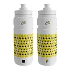 ELITE FLY Teams 2021 Bicycle water bottle Tour de France White, 750ml 