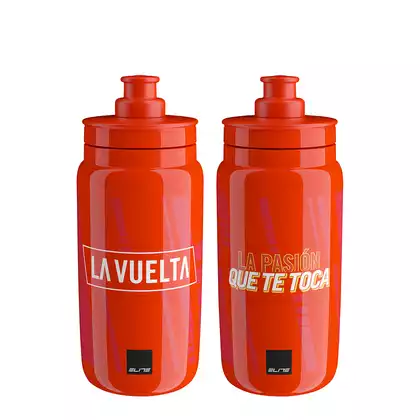ELITE FLY Teams 2021 Bicycle water bottle Vuelta Iconic Red, 550ml 