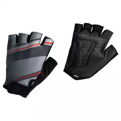ROGELLI BUZZ Men's cycling gloves, gray and red