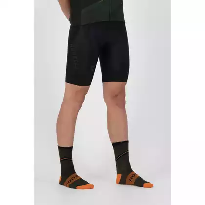 ROGELLI BUZZ Sports socks, khaki-orange