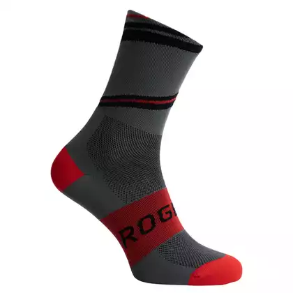 ROGELLI BUZZ Sport socks, gray and red