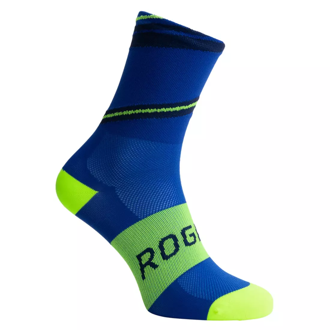 ROGELLI BUZZ Sports socks, blue and yellow