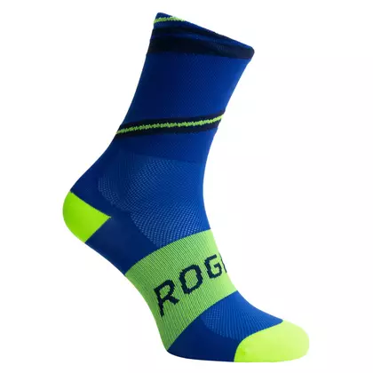 ROGELLI BUZZ Sports socks, blue and yellow