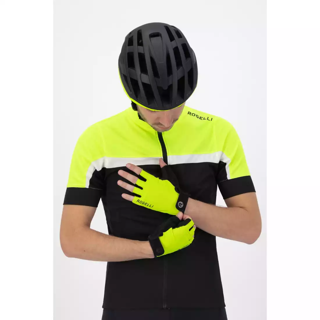 ROGELLI CORE Men's cycling gloves, Fluorine