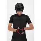ROGELLI ESSENTIAL Men's cycling gloves, black and burgundy
