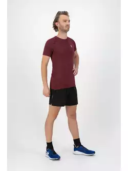 ROGELLI ESSENTIAL Men's running T-shirt, Burgundy 