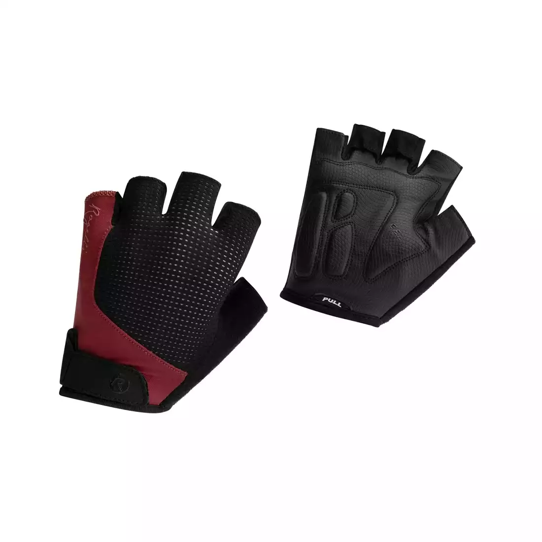ROGELLI ESSENTIAL Women's cycling gloves, maroon-black 