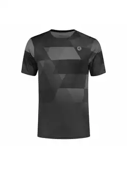 ROGELLI GEOMETRIC Men's running shirt, black