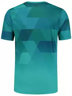 ROGELLI GEOMETRIC Men's running shirt, turquoise