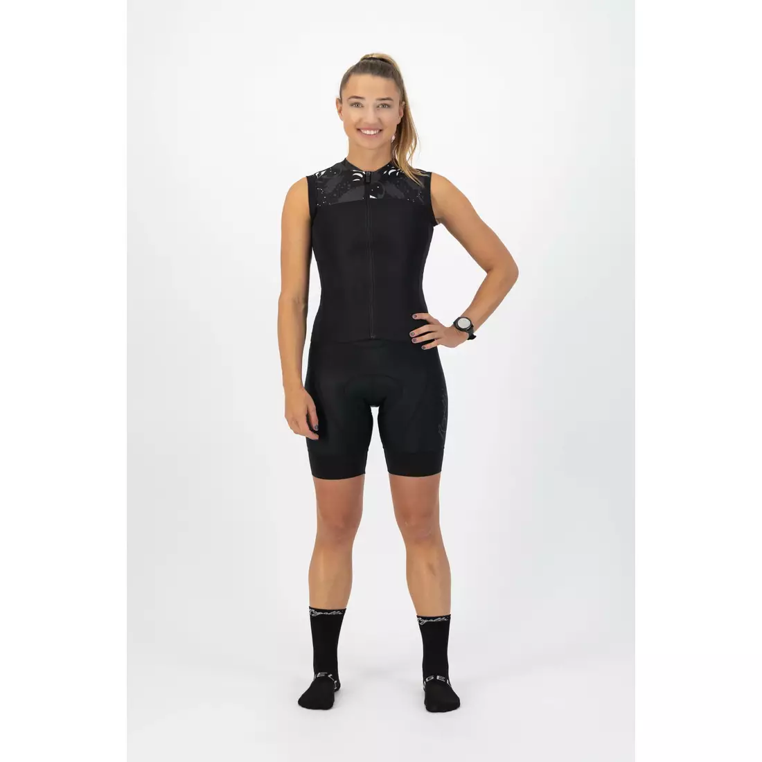 ROGELLI HARMONY Sleeveless women's cycling jersey,, black