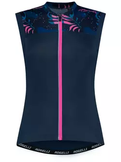 ROGELLI HARMONY Sleeveless women's cycling jersey, navy blue and pink