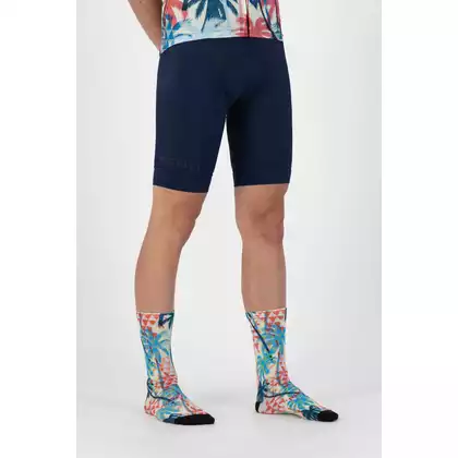 ROGELLI HAWAII Cycling socks, blue and pink