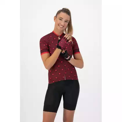 ROGELLI HEARTS Women's cycling gloves, maroon