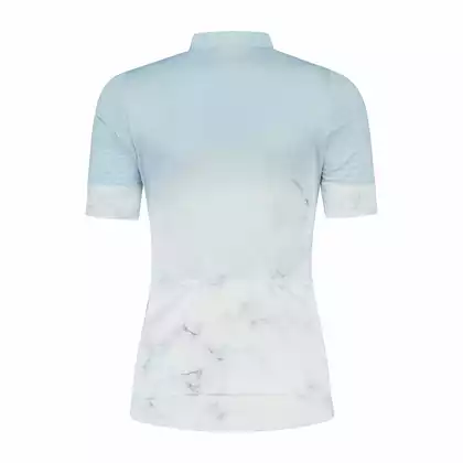 ROGELLI MARBLE Women's cycling jersey, white and blue