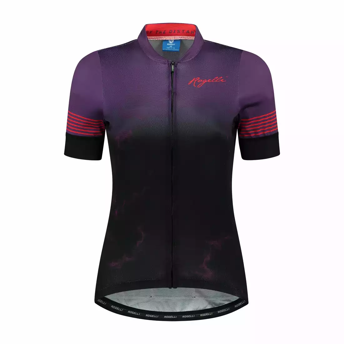 ROGELLI MARBLE Women's cycling jersey, black and purple