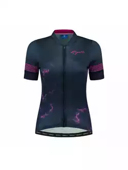 ROGELLI MARBLE Women's cycling jersey, navy blue and pink