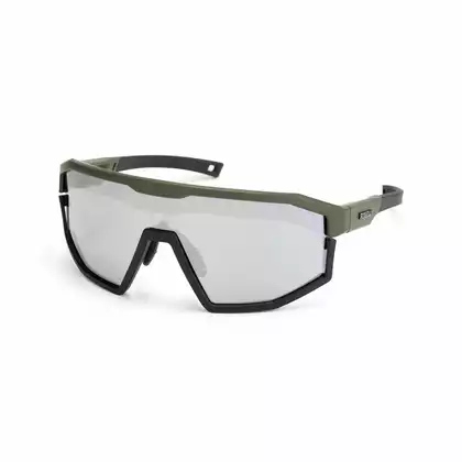 ROGELLI RECON Sports glasses with interchangeable lenses, green