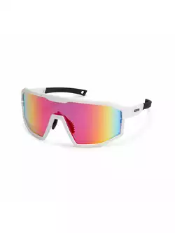 ROGELLI RECON Sports glasses with interchangeable lenses, white