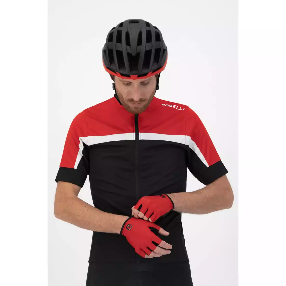 ROGELLI SOLID Men's cycling gloves, red
