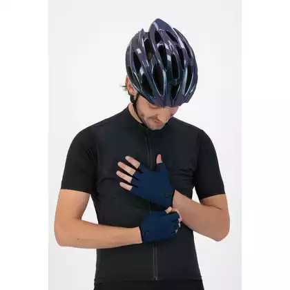 ROGELLI SOLID Men's cycling gloves, navy blue