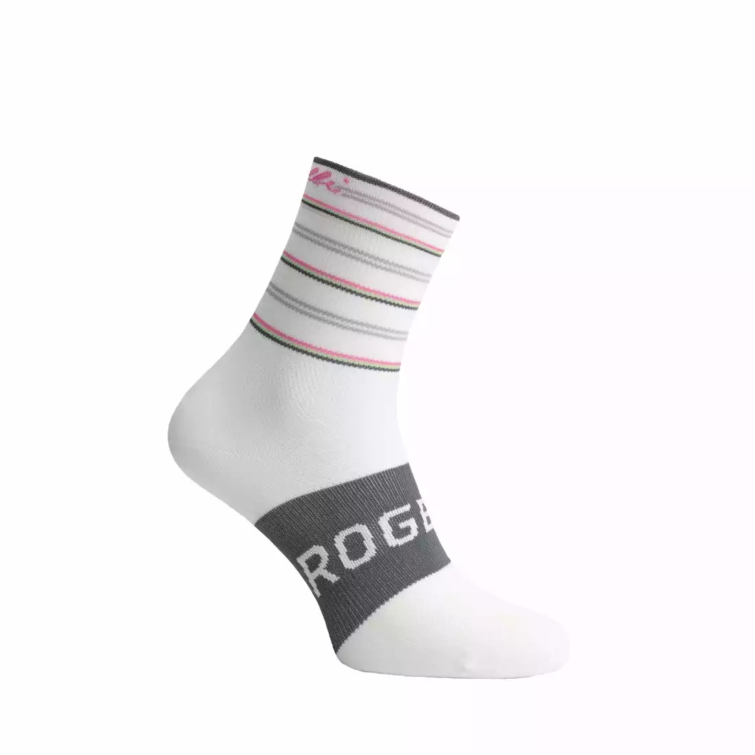 ROGELLI STRIPE Women's cycling socks, white