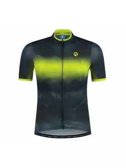 ROGELLI TIE DYE Men's cycling jersey, green and yellow