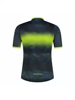 ROGELLI TIE DYE Men's cycling jersey, green and yellow