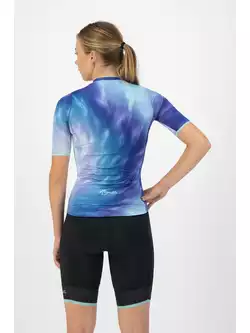 ROGELLI TIE DYE Women's cycling jersey, blue