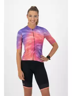 ROGELLI TIE DYE Women's cycling jersey, purple