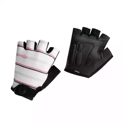 ROGELLI Women's cycling gloves STRIPE, white and pink