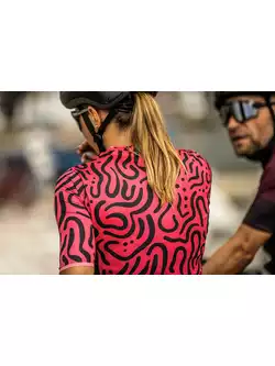 Rogelli ABSTRACT women's cycling jersey, pink and black