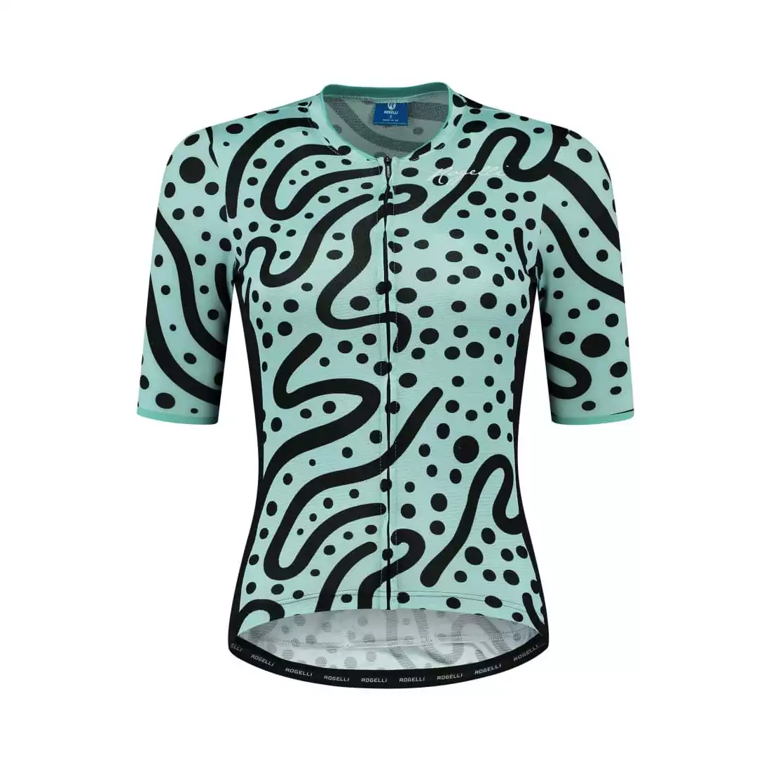 Rogelli ABSTRACT women's cycling jersey, turquoise-black