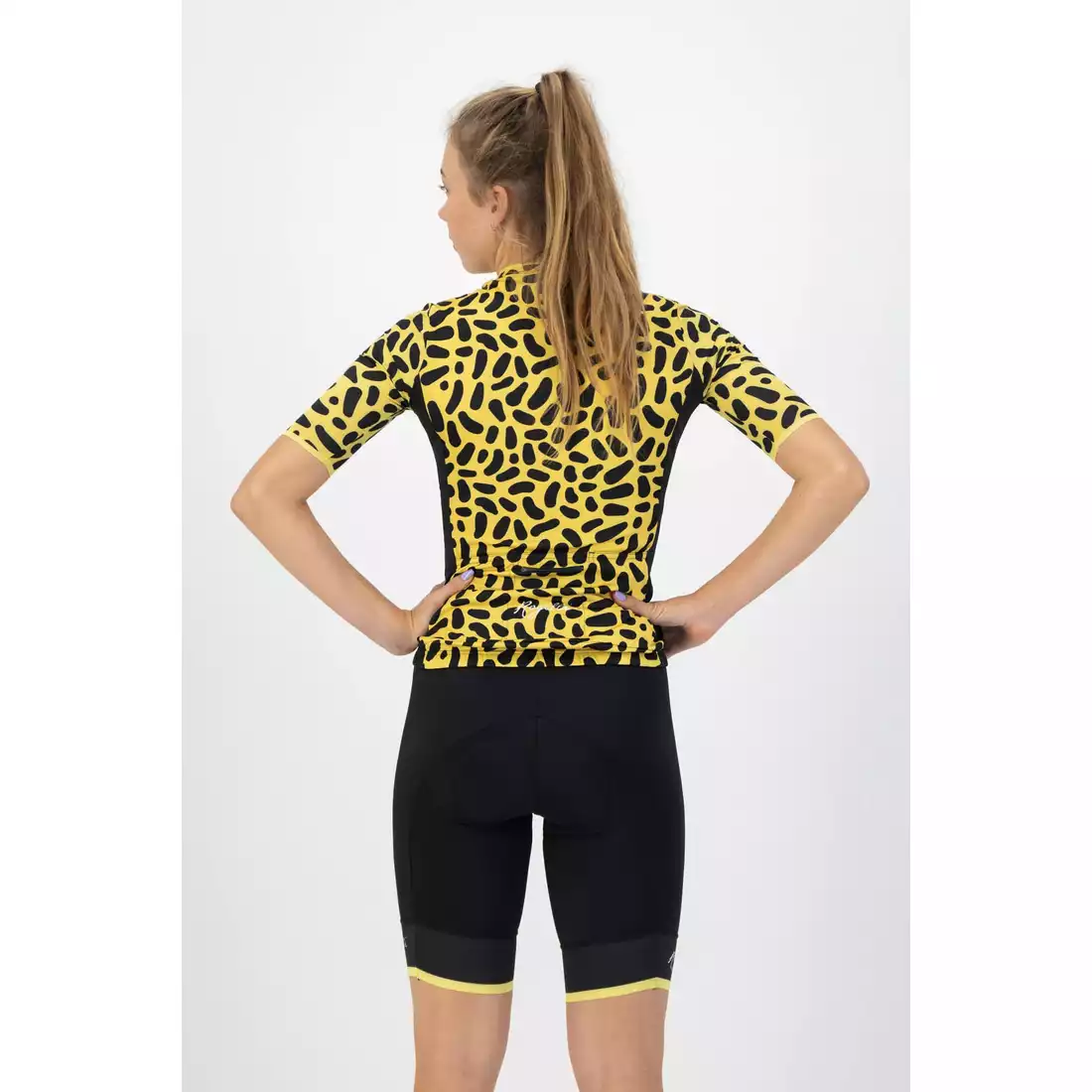 Rogelli ABSTRACT women's cycling jersey, yellow-black