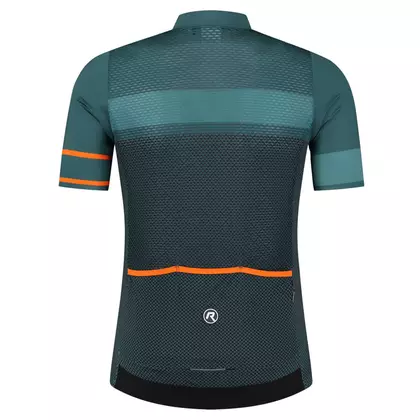 Rogelli BLOCK men's cycling jersey, green-orange