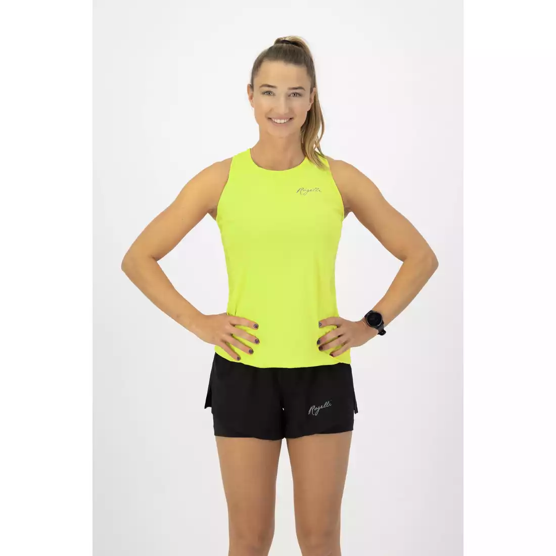 Rogelli CORE women's running vest, fluorine yellow