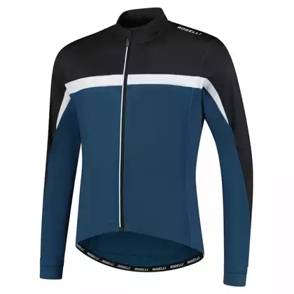 Rogelli COURSE men's long sleeve cycling jersey, black and blue