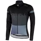 Rogelli HYDRO waterproof men's long sleeve cycling jersey, black and gray